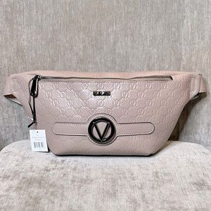 NWT! Mario Valentino Mickey Belt / Sling Bag - Stucco